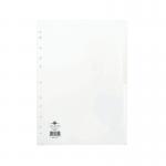 This photo features a set of Concord Dividers and Indexes. The dividers are 20-part and A4 size, made of 150gsm white paper. The brand name and product details are clearly visible on the packaging.
