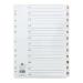 Concord Classic Index 1-12 A4 White Board Clear Mylar Tabs 01201/CS12