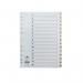 This image features a set of numbered dividers from Concord, with clear tabs and classic white A4 boards. The dividers are numbered 1-15 and made with durable Mylar material.