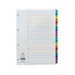 Concord Index 1-20 A4 White with Multicolour Tabs 01901CS19 JTCS19