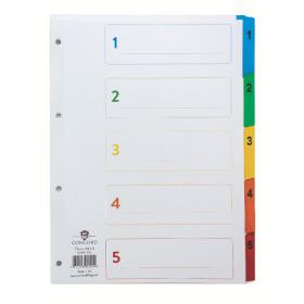 Concord Index 1-5 A4 White with Multicoloured Mylar Tabs 00201/CS2 JTCS2