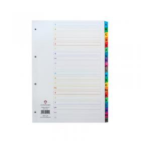 Concord Index A-Z A4 White With Multicolour Tabs 02101/CS21 JTCS21