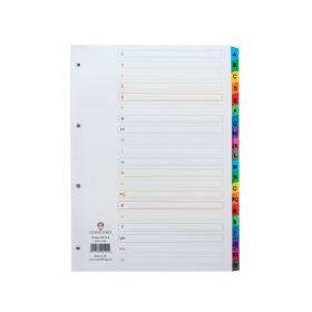 Concord Index A-Z A4 White with Multicolour Tabs 02101CS21 JTCS21