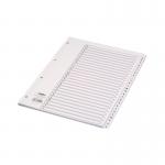 Concord Classic Index A-Z 26-Part A4 White Board Mylar Tabs 04501CS45 JTCS45