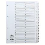 Concord Classic Index 1-50 A4 White Board Clear Mylar Tabs 05501/CS55 JTCS55