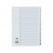 The photo features a set of Concord numbered dividers, with classic index tabs and clear Mylar tabs, arranged in numerical order from 1 to 20. The dividers are designed for A4-sized white boards.