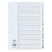Concord Classic Index 1-20 A4 White Board Clear Mylar Tabs 00701/CS7
