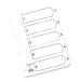 Concord Reinforced Index 1-5 A5 White Board Mylar Tabs 07001/CS70