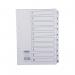 The image features a set of A5 white board mylar tabs, numbered 1-10, with reinforced edges. The tabs are labeled with Concord and Index in bold letters. The divider set is organized with a clean, professional look perfect for organizing and separating documents.