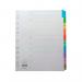 Concord Index 1-10 A4 Extra Wide Multicoloured Mylar Tabs 09701/CS97 JTCS97