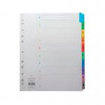 Concord Index 1-10 A4 Extra Wide Multicoloured Mylar Tabs 09701CS97 JTCS97