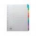 The photo shows a set of Concord Numbered Dividers in A4 size, with multicoloured mylar tabs ranging from 1 to 10. The extra-wide design allows for easy reading and organization. These dividers are perfect for keeping your documents neat and professional.