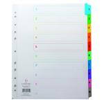 Concord Index 1-10 A4 Extra Wide Multicoloured Mylar Tabs 09701/CS97 JTCS97