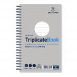 Challenge Triplicate Book Carbonless Wirebound Ruled 50 Sets 210x130mm Ref 100080512 [Pack 5] K63080