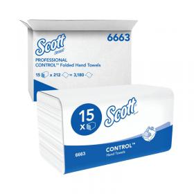 Scott 1-Ply Performance Hand Towels 212 Sheets (Pack of 15) 6663 KC01094