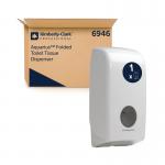 Aquarius Folded Toilet Tissue Dispenser Single Sheet White 6946 KC01181