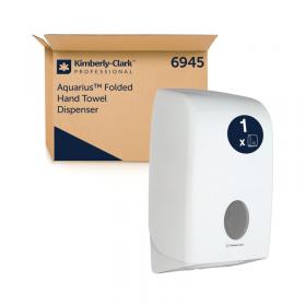 Aquarius Folded Paper Hand Towel Dispenser White 6945 KC01197