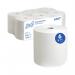 In the picture, there are six rolls of Scott® 1-ply ultra hand towel rolls, each with a length of 304m. The packaging is branded with the Scott logo and the product appears to be made of white paper. The rolls are stacked neatly next to each other, ready to be used for hand drying.