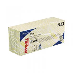 Wypall Interfolded Cleaning Cloths Yellow Pack of 50 7443 KC02090
