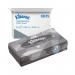 The picture shows a stack of 21 boxes of facial tissues from Kimberly-Clark, with each box containing 100 sheets. The colorful packaging prominently displays the iconic Kleenex brand name, making it easily recognizable. The tissues inside are soft and gentle, perfect for everyday use.