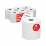 Wypall L20 Cleaning Paper Wipes Roll 2-Ply x400 White Pack of 6 7278 KC02712
