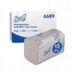 Scott Interfold Hand Towels 1-Ply x304 White Pack of 15 6689 KC04080