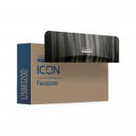 Kimberly Clark ICON Faceplate for 2 Roll Toilet Paper Disp Ebony 58832 KC04278