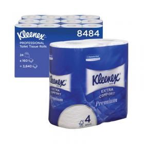 Kleenex 4-Ply Quilted Toilet Roll (24 Pack) 8484 KC04879