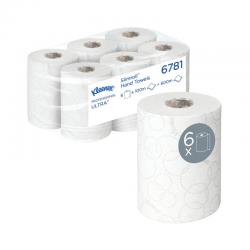 Kleenex Slimroll Paper Hand Towel Roll 2-Ply 100m White Pack of 6 6781 KC05069