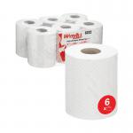 WypAll L10 Food and Hygiene Centrefeed Paper Rolls 1 Ply White (Pack of 6) 6222 KC05158