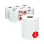 WypAll L10 Food and Hygiene Centrefeed Paper Rolls 1 Ply White (Pack of 6) 6222 KC05158