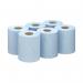 WypAll L10 Food and Hygiene Centrefeed Paper Rolls 1 Ply Blue (Pack of 6) 6223 KC05159