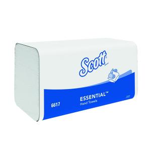Image of Scott Essential Interfold Hand Towels White Pack of 15 6617 KC05198
