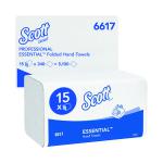 Scott Essential Interfold Hand Towels White (Pack of 15) 6617 KC05198