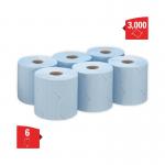 Wypall L10 ServiceRetail Wiping Paper 1-Ply x500 Blue Pack of 6 7407 KC05366