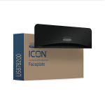 Kimberly Clark ICON Faceplate To Fit Standard 2-Roll Toilet Paper Dispenser Horizontal Black Mosaic KC10354