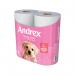 Andrex Family Soft Toilet Roll 2-Ply 170 Sheets Per Roll 6x4 (Pack of 24) 4490863 KC22566