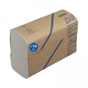 Scott Multi-Fold Paper Hand Towels 1-Ply x250 Sh White Pack of 16 3749