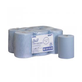 Scott Slimroll Hand Towel Roll 1-Ply 165m Long Blue Pack of 6 6658 KC41549