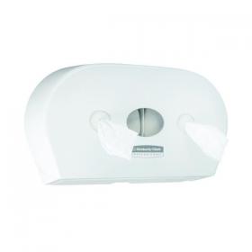 Aquarius Mini Twin Centrefeed Toilet Tissue Dispenser White 7186 KC42012