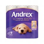 Andrex Ultimate Quilts Toilet Roll 3-Ply 460 Sheets Per Roll (Pack of 9) 4474132 KC58213