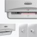 Kimberly Clark ICON Automatic Rolled Hand Towel Dispenser Grey and Faceplate Silver Mosaic 53691 KC58820