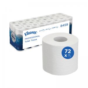 Kleenex 3-Ply Toilet Rolls Toilet Tissue Sheets White Pack of 72 8459