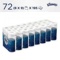 Kleenex Toilet Tissue 3-Ply x195 White 9 Rolls x8 Pack of 72 8459 KC58832