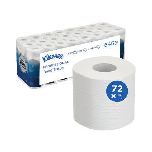 Image of Kleenex 3-Ply Toilet Rolls Toilet Tissue Sheets White Pack of 72 8459