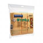 This image features a pack of 6 yellow WypAll Microfiber Cloths, each bearing the brands signature logo. The cloths are made from microfiber material for effective cleaning and come neatly stacked in a compact and convenient bundle.