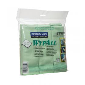 Wypall Microfibre Cloths 400x400mm Green Pack of 6 8396 KC83960