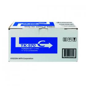 Kyocera Cyan TK-570C Toner Cartridge (12 000 Page Capacity) KE01325