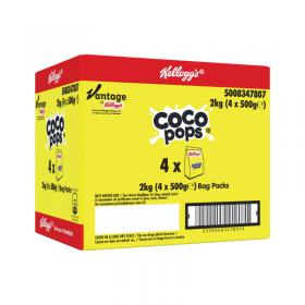 Kelloggs Coco Pops Bag 500g (Pack of 4) 5115274000 KEL15274