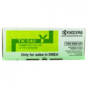 Kyocera TK-540Y Yellow Toner Cartridge (4000 page capacity) 1T02HLAEU0 KETK01048